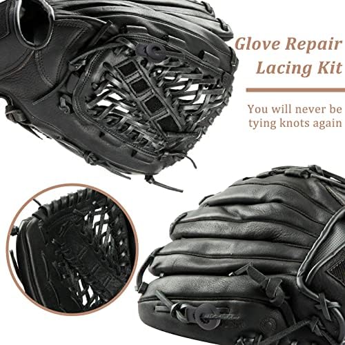 Olycraft 14PCS/Постави бејзбол ракавица за ракавици за ракавици за ракавици за ракавици за бејзбол ракавици кожа чипка со игла