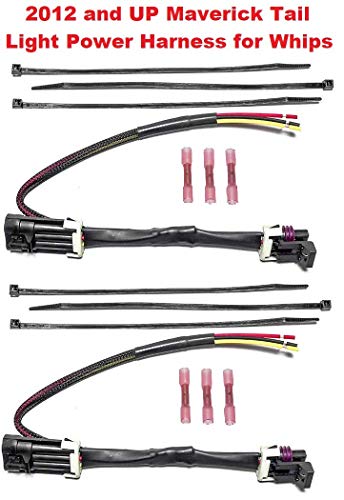 Muzzys Tail Light Whip Enower Harness Adapter Splice Pigtail Jumper Fits: 2012-2023 Can Am Am ​​Maverick X3, Max, X-DS за напојување LED камшици на сопирачките светла на сопирачките светла светла за светла на светлат