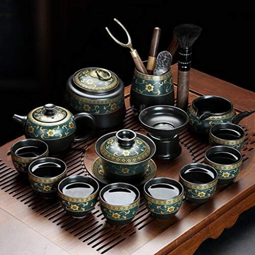 Чајот од WSSBK поставува керамички кунг фу, зачудувачки порцелански сервис Гаиван чај чаши кригла чај церемонија чајник