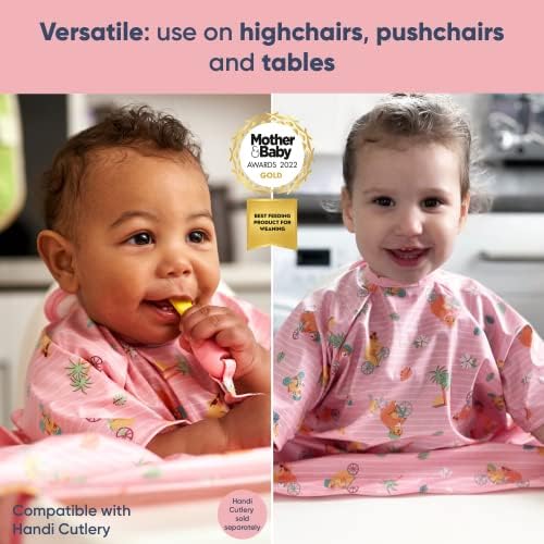 Бибадо - Покрие за бебиња за бебиња, биб за одвикнување, лесен за чистење на бебиња за јадење, прилагодливо високо столче фатете ги