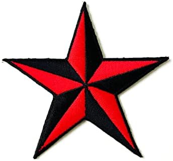 PL црвена црна црна наутичка simstвездена знак симбол starвездени закрпи шијат железо на везена апликација знак знак за лепенка облека