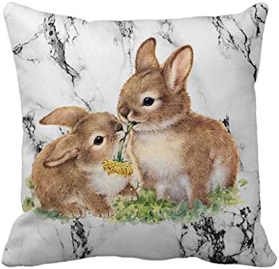 Jflyou велигденски зајак со капаци за перници за украси од јајца, илустрација на велигденски зајаче