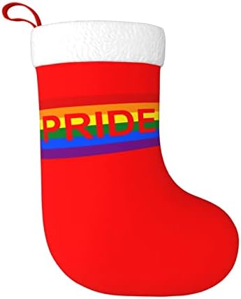 Cutedwarf lgbt геј гордост Кристама чорапи Божиќни украси на дрво Божиќни чорапи за Божиќна празнична забава подароци 18-инчни
