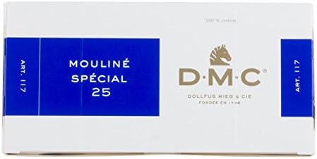 DMC 6-влакно везење памучен конец, темен лимон