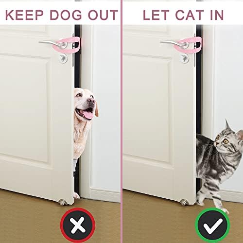 2 Пакет Надградба Мачка Врата Затворач Чувајте Ги Кучињата Надвор, Прилагодлива Брава За Држач За Врата За Мачки За Внатрешна Врата,