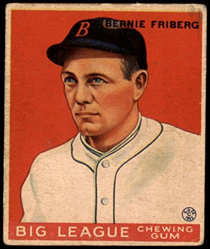 1933 година Гуди Редовна бејзбол картичка105 Берни Фриберг од одделение во Бостон Ред Сокс добро