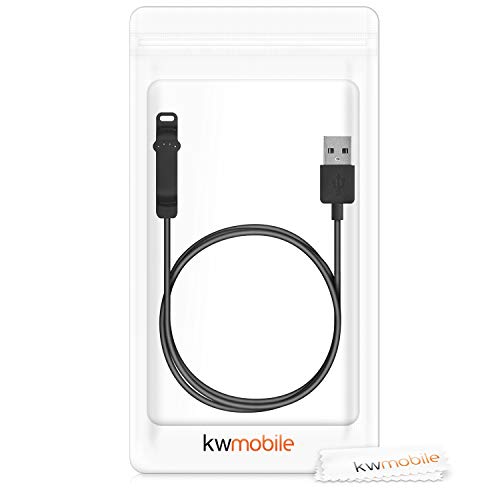 KWMobile полнач кабел компатибилен со Поларен обединет - Полнач за Smart Watch USB кабел - црна