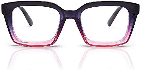 Џисо Големи Очила За Читање Сина Светлина Што Ги Блокира Жените, Модни Читатели На Сина Светлина 1.0 Стилски, Виолетова