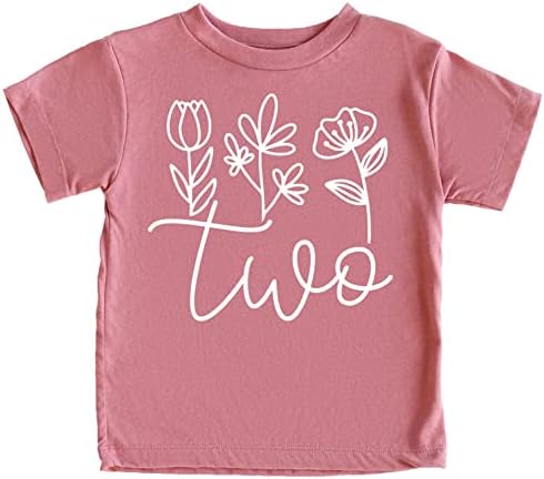 Две Цветни 2 Роденден Кошула За Мали Девојчиња Втор Роденден Облека
