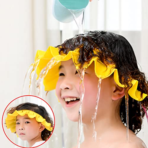 Toddmomy Детска шампон 3 парчиња детска капа за коса прилагодлива заштитник за миење доенчиња уши капачиња визир капаче силиконски бањалички