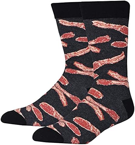 Смешен пријатна облека за мажите на Аферадер, памучни чорапи за мажи Новости луди екипаж чорапи со големина 7-12