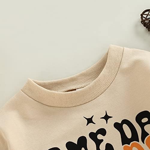 Бебе девојче момче екипажот џемпер ромпер смешна фудбалска кошула, симпатична буква печатење меур за теловии на ден облеки