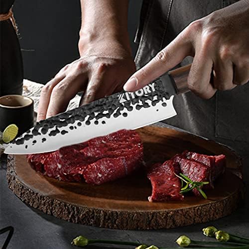Јапонски комунален нож - 6 инчи - 9CR18MOV висок јаглероден челик кујнски алатка за нож за целата намена зеленчук и месо од месо и сечење
