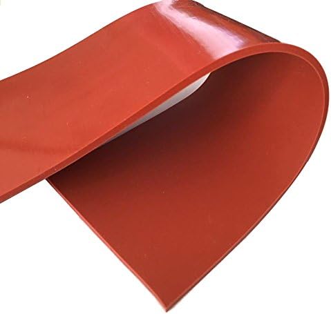 Црвен силиконски гумен лим заптивка 60А Флексибилен материјал отпорен на топлина со висока температура 6 на 6 инчи 1/8 дебели 2 парчиња