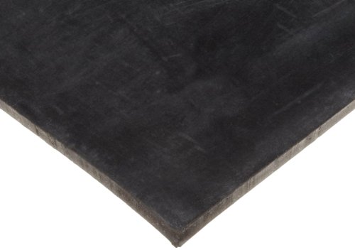 Buna-N лист, поддржан од лепило, црна, 0,062 дебела, 6 ширина, должина од 36 , 60A durometer, ASTM D2000 BG