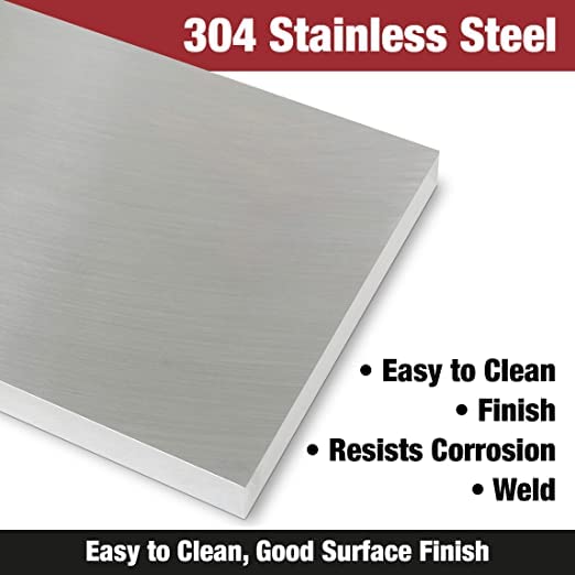 TCI прецизни метали 304 метални плочи од не'рѓосувачки челик прецизно земја рамен и мелен .500 дебела x 12.000 x 12.000