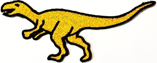 Kleenplus жолти диносаурусни закрпи налепници уметност Т-Рекс диносаурус Зоолошка цртана цртана цртана рута за лепенка симбол костум