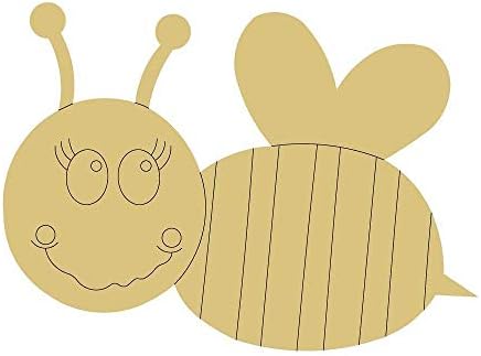 Дизајн На Пчели По Линии Исечено Недовршено Дрво Пролет Лето Сезонска Закачалка За Вратата НА Животните Мдф Во Облик На Платно Стил 1