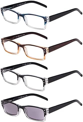 Очила Заштедете 10% На Комплет 5 Пакет Класични Очила За Читање За Мажи и 4 Пакети Двобојни Читатели +2.00