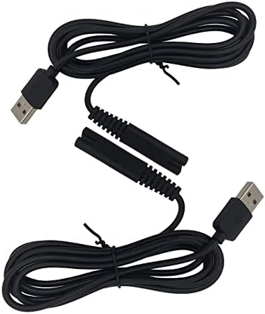 Замена на кабелот за полнач за WaterPik WP450/WP460/WP360/WP462 безжичен орален наводнувач вода Флоссер - 3V USB кабел за напојување 2 Prong