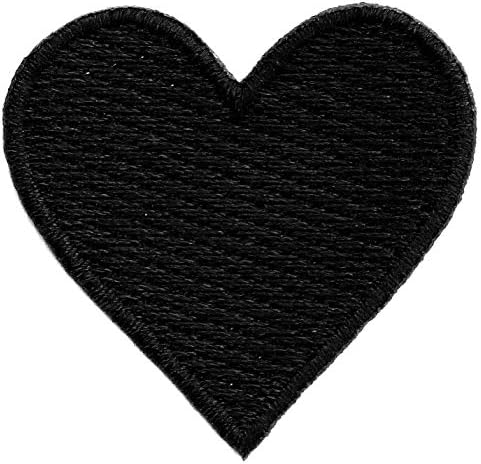 Графички прашина 10 црно срце loveубов везено железо на лепенка скршено срце тага тажна апликација декорација симпатична среќен знак лого амблем