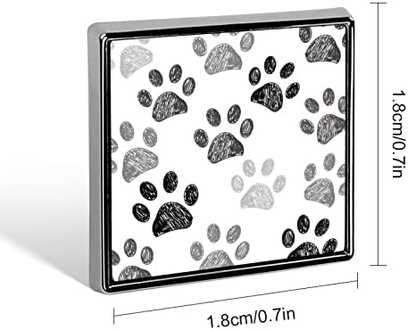 Куче шепа Печати црно бело копче за копче за ранец на плоштад иглички со слатки иглички за украси за забави