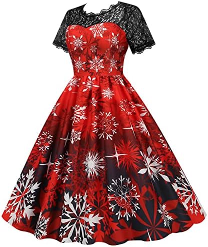 Божиќни фустани на Зефотим за жени 2022 Елегантна обична долга ракав без ракави за одмор коктел коктел руфул фустан