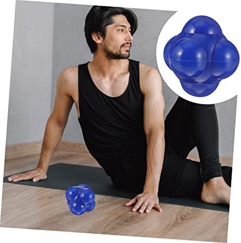 Besportble 2 парчиња хексагона топка реакција топка чувствителна топка силика гел сина фитнес