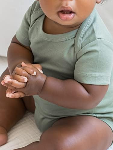 Органиски органски унисекс бебе органски памук боди - кратко ракав новороденче едно парче