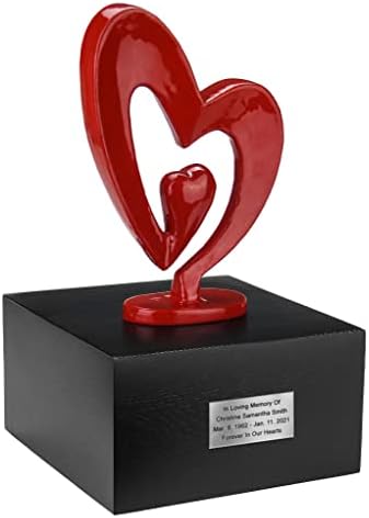 Црвено Срце-Скулптура Кремирање Урна, Уметничка Урна За Пепел Возрасни Погреб Урна