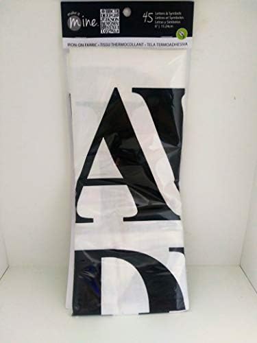 Азбука со голема буква од ткаенини и симболи-црна/бела боја
