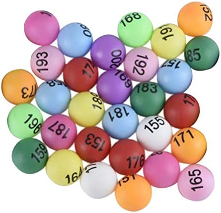Nuobesty 100 компјутери со нумерирани топки со топки за топки печатени топчиња за пинг -понг со броеви топки за лотарија за декорација на забави