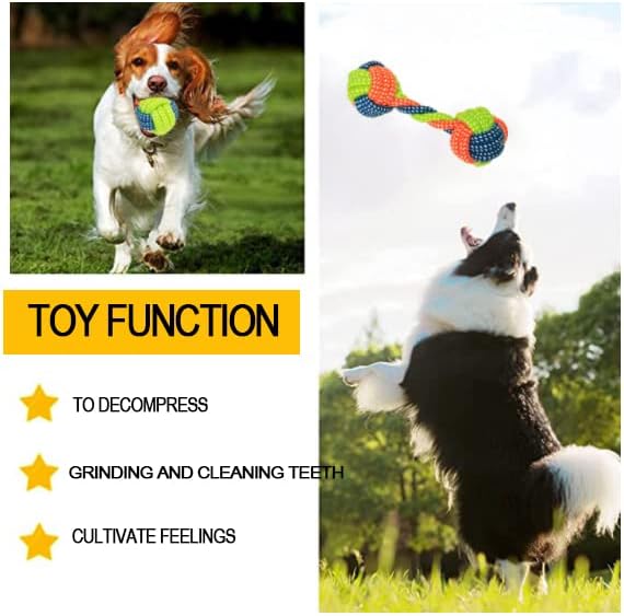 Yoociz Тешки играчки за кучиња за агресивни џвакачи, големи играчки за кучиња со поголеми играчки со јаже со интерактивна играчка