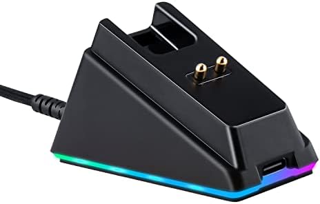 Пристаниште ЗА ПОЛНАЧ RGB Со USB Кабел За Полнење Компатибилен За Razer Basilisk/Viper Ultimate/Naga Pro/deathadder v2 Pro Mouse