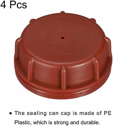 Uxcell Can Cap со вентил за дишење за 5-8 галон корпа, запечатувајќи ги капачињата за заптивки на прстенот црвени 4 парчиња