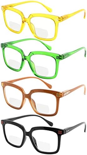Очила за бифокално читање со 4 -пакувања за жени - дами бифокални читатели
