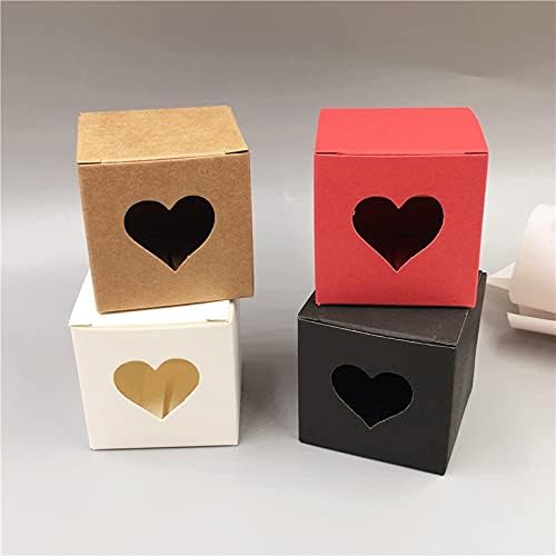 Shukele lphz915 100pcs/lot 5x5x5cm Шарена Крафт хартија шуплива срцева коцка мини кутии за сапун облека пакет DIY кутии подароци