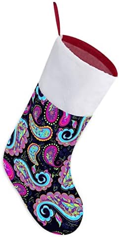 Мода печати Paisley Model Christmas Stocking Божиќни чорапи торбичка куќа семејство Божиќ декор