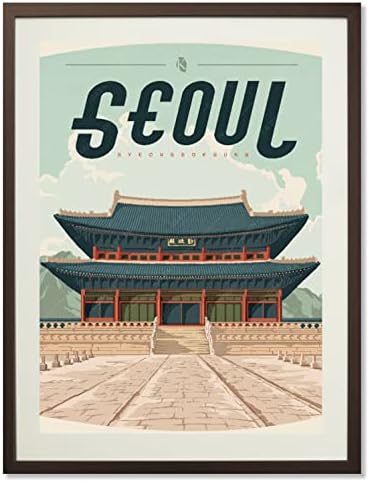 Gaeaverse Corea Seoul Gyeongbokgung City Pandaspape Travel Posters Posters Vintage Room Decor Eesthetic Canvas слики за спална соба
