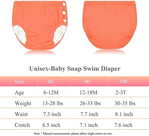 Uttpll Toddler-reuser-reuse-diapers-измиен базен панталони, заптивка за пливање пелена унисекс бебе момче водоотпорна туш за туширање бела бела