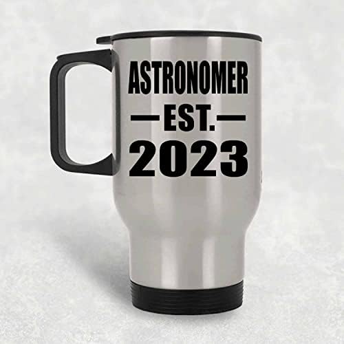 Дизајнирање на астрономот воспоставен EST. 2023 година, Клугла за сребро патување 14oz Изолиран од не'рѓосувачки челик, подароци