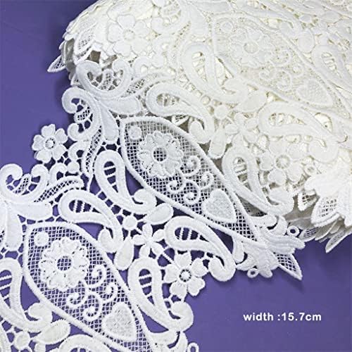 Yasez бел занаетчиски чипка фустан додатоци за иглички за шиење на шиење, шупнат од еден страничен бар код млеко свила од свила