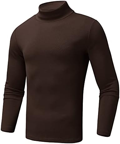 Тенок маж на мажите од Беуу Основни термички маички со желби, случајни памучни плетени џемпери со пулвер, долги ракави паѓаат топли