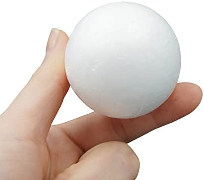 ДНБ 2 инчни топчиња од пена - 60 парчиња 2 '' Стиропоум топка мазна бела тркалезна полистиренска топка занаетчиски материјали