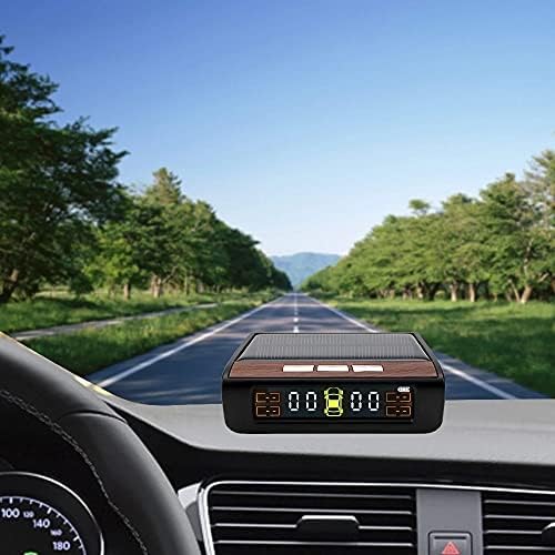 Зизмх автомобил TPMS Систем за мониторинг на притисок на гумите, автоматски безбедносен систем Монитор на дигитална LCD дисплеј соларна