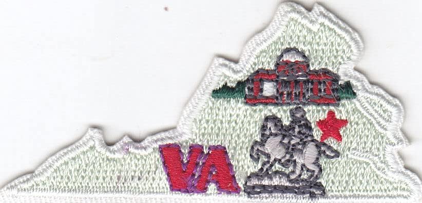„VA“ - Државна форма на Вирџинија - Ironелезо на везена апликација лепенка/Јужен