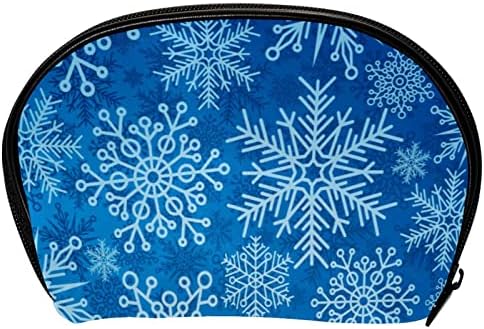 Тоалетна Торба, Козметичка Торба За Шминка За Патувања За Жени Мажи, Божиќ Со Сина Снегулка