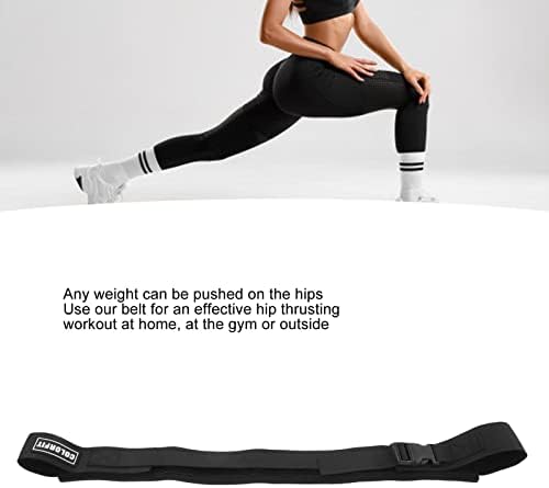 Појас за нафрлање на колкот, безбеден колк за нафрлување на глувчето за вежбање црно практично за обука за теретана