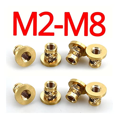 Waleni M2 M2.5 M3 M3.5 M4 M4 M6 M6 M8 BRASS HOT MOLT INSERT Knured Flange Bapper Train Train Train The Turn Turn Turning Injection Injection