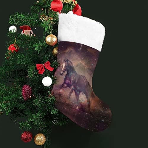 Расички коњ Галакси Божиќ виси чорапи за порибување за Божиќно дрво од камин